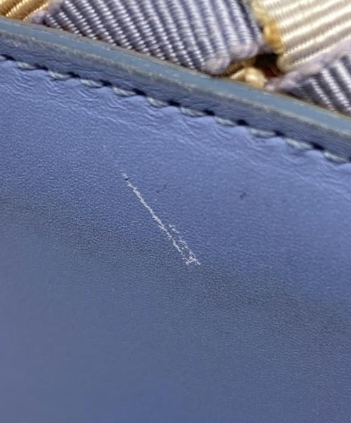 Salvatore Ferragamo（サルヴァトーレ フェラガモ）Salvatore Ferragamo (サルヴァトーレ フェラガモ) Woven Grosgrain Ribbon Tote バッグ ブルー×パープル サイズ:なしの古着・服飾アイテム