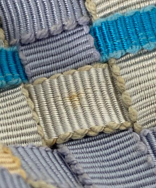 Salvatore Ferragamo（サルヴァトーレ フェラガモ）Salvatore Ferragamo (サルヴァトーレ フェラガモ) Woven Grosgrain Ribbon Tote バッグ ブルー×パープル サイズ:なしの古着・服飾アイテム