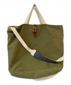 arts&craftsアーツアンドクラフツ）の古着「CANVAS 2WAY GROCERY TOTE」｜オリーブ