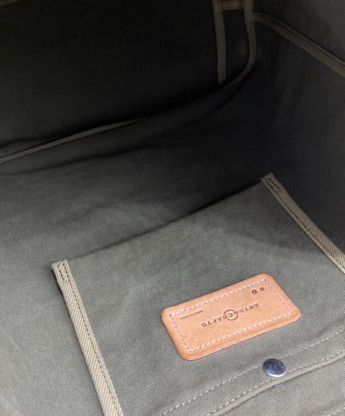 arts&crafts（アーツアンドクラフツ）arts&crafts (アーツアンドクラフツ) CANVAS 2WAY GROCERY TOTE オリーブの古着・服飾アイテム