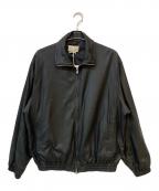 YOKEヨーク）の古着「25SS LEATHER TRAINING JACKET」｜ブラック