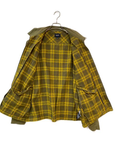 HUF（ハフ）HUF (ハフ) ABERDEEN ZIP FLANNEL ジャケット イエロー サイズ:XLの古着・服飾アイテム
