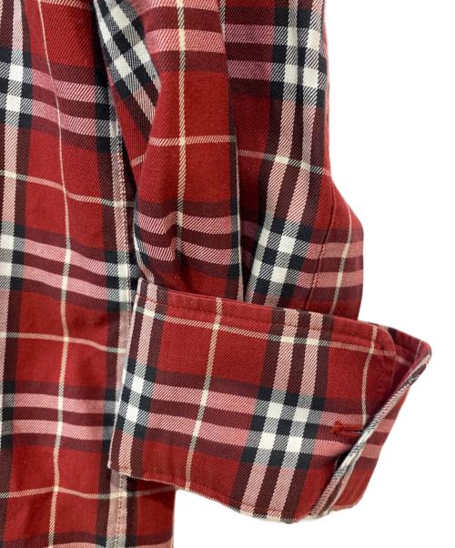 BURBERRY LONDON（バーバリーロンドン）BURBERRY LONDON (バーバリーロンドン) ボタンダウンチェックシャツ レッド サイズ:Lの古着・服飾アイテム