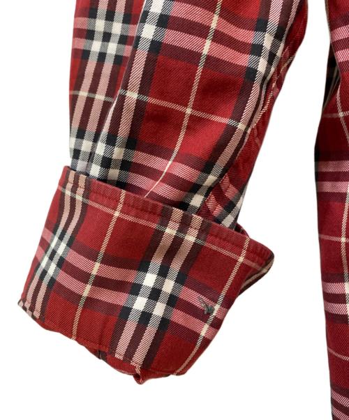 BURBERRY LONDON（バーバリーロンドン）BURBERRY LONDON (バーバリーロンドン) ボタンダウンチェックシャツ レッド サイズ:Lの古着・服飾アイテム