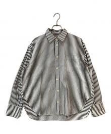 MARIA MCMANUS（マリアマクマナス）の古着「ストライプシャツ」｜ブラック