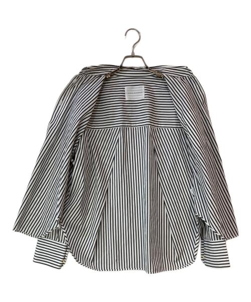 MARIA MCMANUS（マリアマクマナス）MARIA MCMANUS (マリアマクマナス) ストライプシャツ ブラック サイズ:Sの古着・服飾アイテム