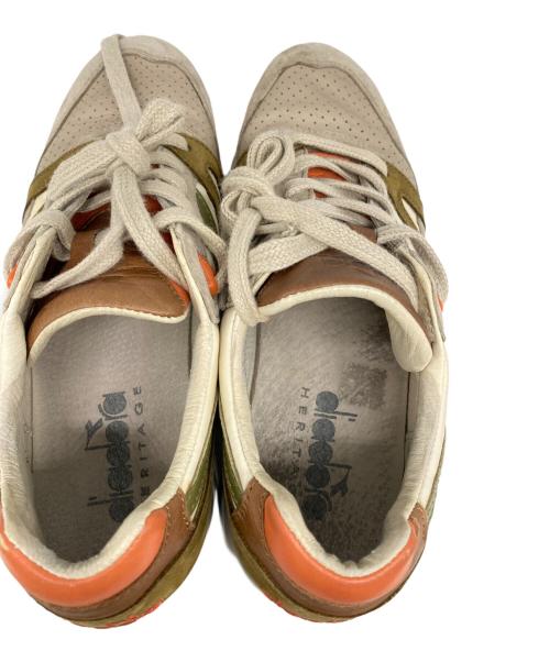 DIADORA HERITAGE（ディアドラ ヘリテージ）DIADORA HERITAGE (ディアドラ ヘリテージ) N9000 H ITA ローカットスニーカー ベージュ×グリーン サイズ:26.5の古着・服飾アイテム