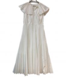 CELFORD（セルフォード）の古着「プリーツカラーワンピース」｜ホワイト