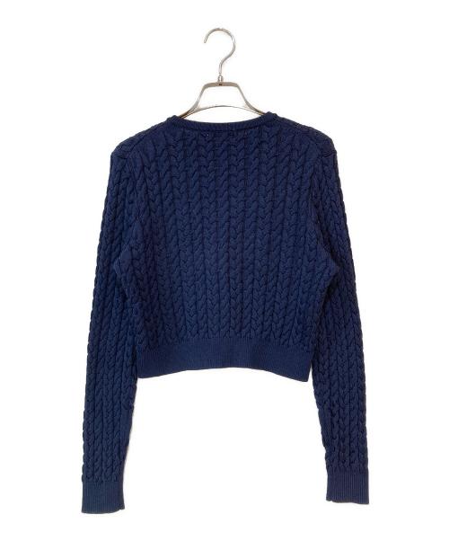 BALLSEY（ボールジィ）BALLSEY (ボールジィ) レーヨンリリー ショートカーディガン ネイビー サイズ:Sの古着・服飾アイテム