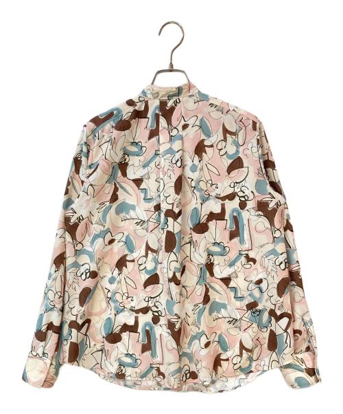 TOMORROW LAND collection（トゥモローランドコレクション）TOMORROW LAND collection (トゥモローランドコレクション) メロウフラワープリント ボウタイブラウス ピンク サイズ:36の古着・服飾アイテム