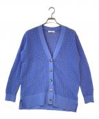 ebureエブール）の古着「コットンドライメッシュカーディガン」｜ブルー