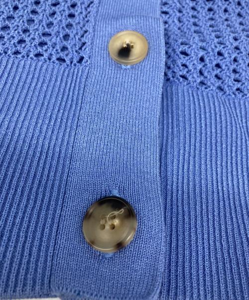 ebure（エブール）ebure (エブール) コットンドライメッシュカーディガン ブルー サイズ:なしの古着・服飾アイテム