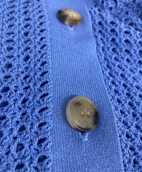 ebure（エブール）ebure (エブール) コットンドライメッシュカーディガン ブルー サイズ:なしの古着・服飾アイテム