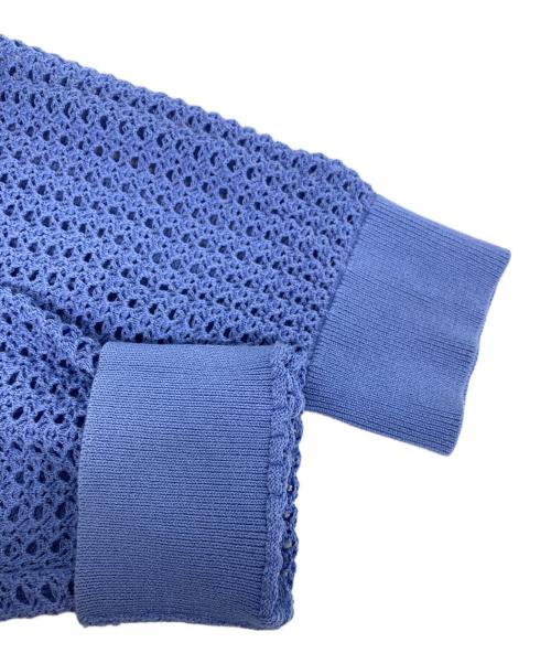 ebure（エブール）ebure (エブール) コットンドライメッシュカーディガン ブルー サイズ:なしの古着・服飾アイテム