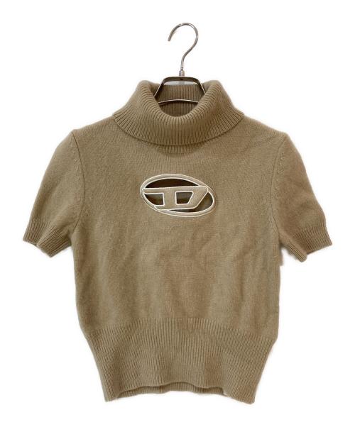 DIESEL（ディーゼル）DIESEL (ディーゼル) M-ARGARET 半袖ニット ベージュ サイズ:Sの古着・服飾アイテム