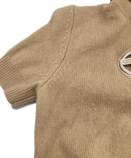 DIESEL（ディーゼル）DIESEL (ディーゼル) M-ARGARET 半袖ニット ベージュ サイズ:Sの古着・服飾アイテム