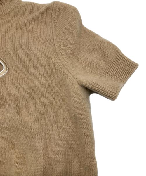 DIESEL（ディーゼル）DIESEL (ディーゼル) M-ARGARET 半袖ニット ベージュ サイズ:Sの古着・服飾アイテム