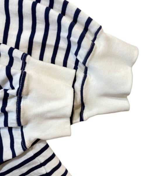 is-ness（イズネス）is-ness (イズネス) BALLOON STRIPES LONG SLEEVE T SHIRT ホワイト サイズ:Mの古着・服飾アイテム