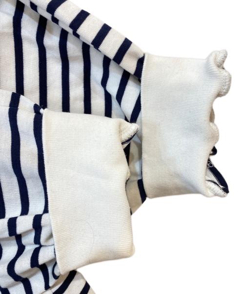 is-ness（イズネス）is-ness (イズネス) BALLOON STRIPES LONG SLEEVE T SHIRT ホワイト サイズ:Mの古着・服飾アイテム