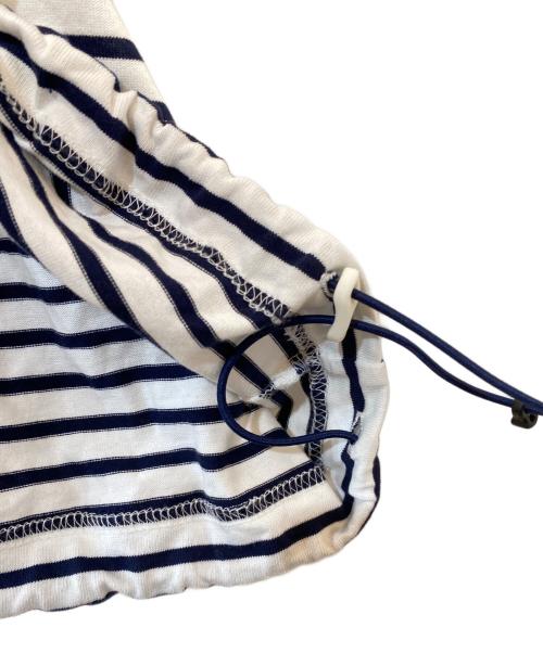 is-ness（イズネス）is-ness (イズネス) BALLOON STRIPES LONG SLEEVE T SHIRT ホワイト サイズ:Mの古着・服飾アイテム