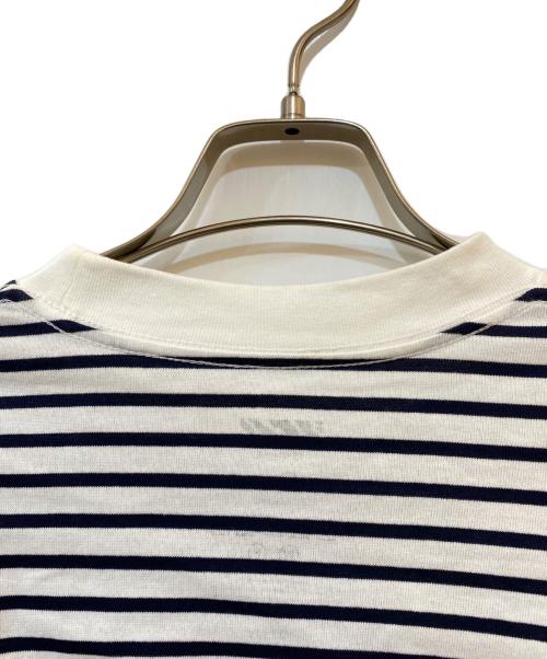 is-ness（イズネス）is-ness (イズネス) BALLOON STRIPES LONG SLEEVE T SHIRT ホワイト サイズ:Mの古着・服飾アイテム