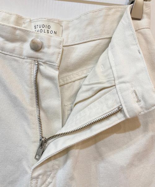 STUDIO NICHOLSON（スタジオ ニコルソン）STUDIO NICHOLSON VOLUME JEAN PAOLO SNM-1023 -14OZ REGEN /ボリューム ジャンパオロ SNM-1023 -14オンス リージェン デニム-DENIM- ホワイト サイズ:XSの古着・服飾アイテム