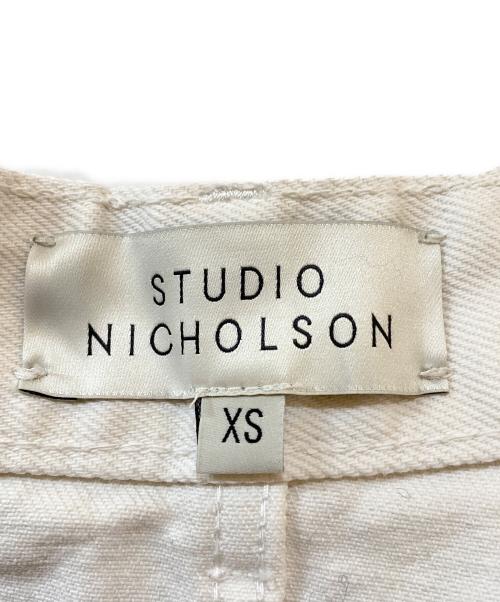 STUDIO NICHOLSON（スタジオ ニコルソン）STUDIO NICHOLSON VOLUME JEAN PAOLO SNM-1023 -14OZ REGEN /ボリューム ジャンパオロ SNM-1023 -14オンス リージェン デニム-DENIM- ホワイト サイズ:XSの古着・服飾アイテム