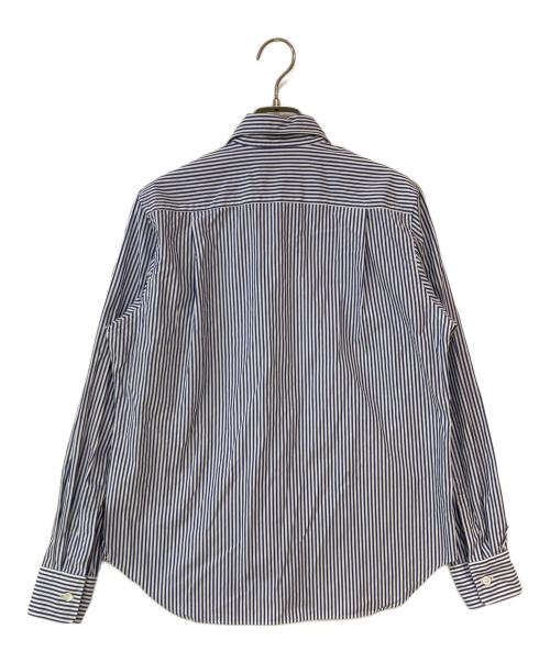 PLAY COMME des GARCONS（プレイコムデギャルソン）PLAY COMME des GARCONS (プレイコムデギャルソン) Stripe Shirt With Black Emblem Pattern A ブルー×ホワイト サイズ:XXSの古着・服飾アイテム
