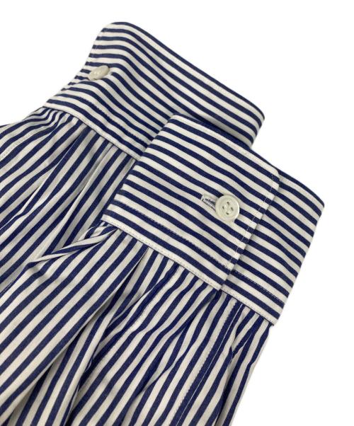 PLAY COMME des GARCONS（プレイコムデギャルソン）PLAY COMME des GARCONS (プレイコムデギャルソン) Stripe Shirt With Black Emblem Pattern A ブルー×ホワイト サイズ:XXSの古着・服飾アイテム