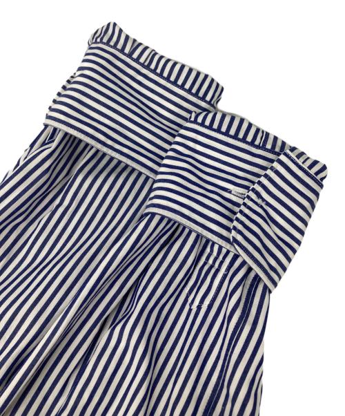 PLAY COMME des GARCONS（プレイコムデギャルソン）PLAY COMME des GARCONS (プレイコムデギャルソン) Stripe Shirt With Black Emblem Pattern A ブルー×ホワイト サイズ:XXSの古着・服飾アイテム