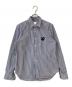 PLAY COMME des GARCONS（プレイコムデギャルソン）の古着「Stripe Shirt With Black Emblem Pattern A」｜ブルー×ホワイト