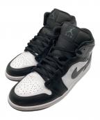 NIKIEナイキ）の古着「AIR JORDAN 1 MID ミッドカットスニーカー」｜BLACK/IRON GREY-WHIT