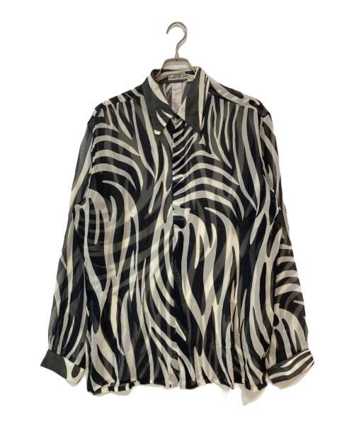 GIANNI VERSACE（ジャンニ・ヴェルサーチ）GIANNI VERSACE (ジャンニ・ヴェルサーチ) シルクシャツ グレー サイズ:52の古着・服飾アイテム