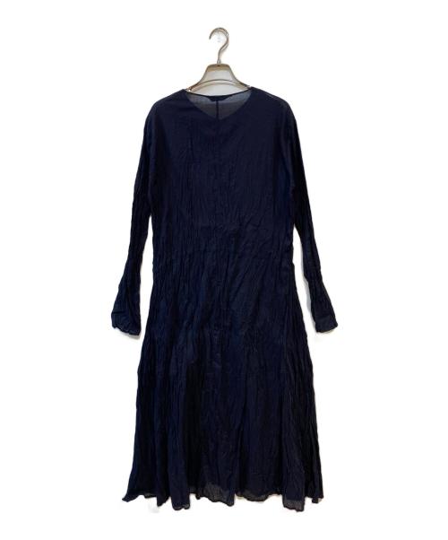 45rpm（45アールピーエム）45rpm (45アールピーエム) シワ加工シャツワンピース ネイビー サイズ:3の古着・服飾アイテム