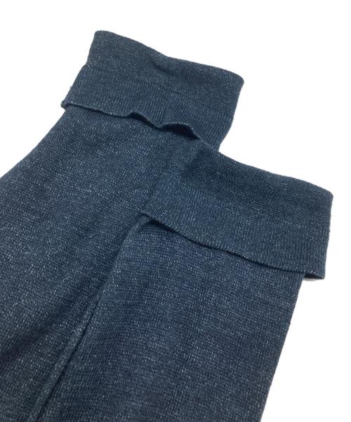 45R（フォーティファイブ・アール）45R (フォーティファイブ・アール) インディゴ染めフリルカーディガン ネイビーの古着・服飾アイテム