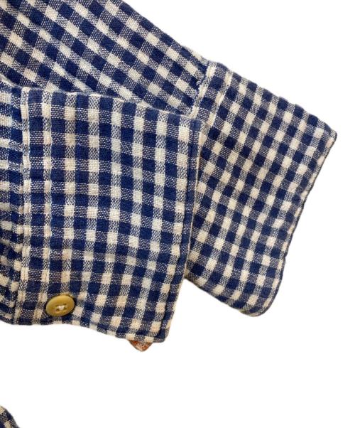 45rpm（45アールピーエム）45rpm (45アールピーエム) ダブルガーゼ 二重織 ギンガムチェック ネイビー サイズ:2の古着・服飾アイテム