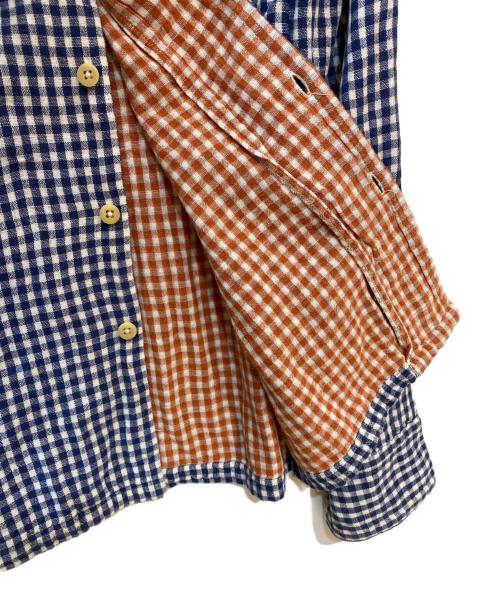 45rpm（45アールピーエム）45rpm (45アールピーエム) ダブルガーゼ 二重織 ギンガムチェック ネイビー サイズ:2の古着・服飾アイテム