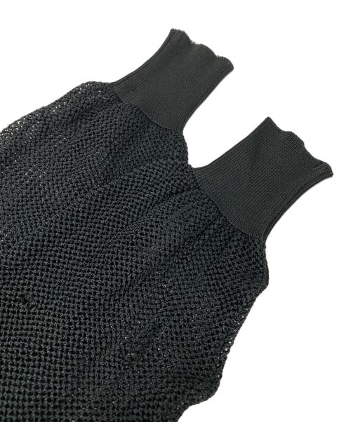 TOGA PULLA（トーガ プルラ）TOGA PULLA (トーガ プルラ) ペイズリー柄メッシュカーディガン ブラック サイズ:1の古着・服飾アイテム