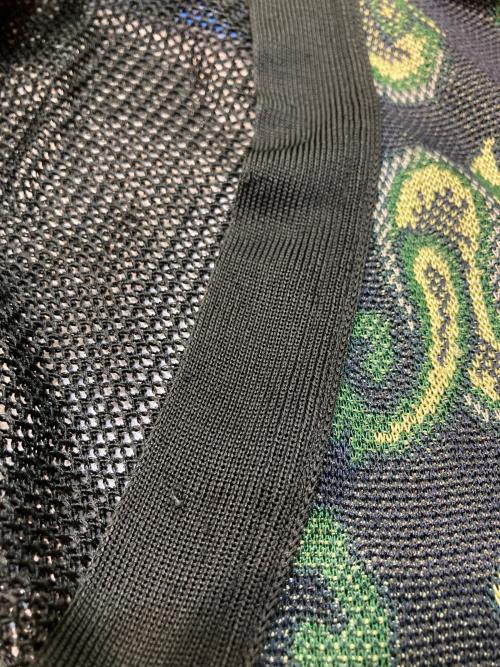 TOGA PULLA（トーガ プルラ）TOGA PULLA (トーガ プルラ) ペイズリー柄メッシュカーディガン ブラック サイズ:1の古着・服飾アイテム