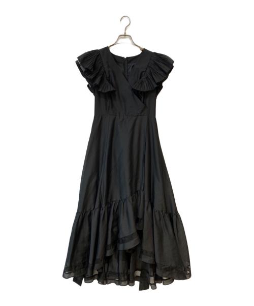 JUSGLITTY（ジャスグリッティー）JUSGLITTY (ジャスグリッティー) カシュクールワンピース ブラック サイズ:1の古着・服飾アイテム