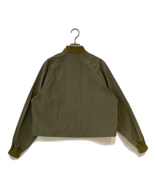 AK+1（エーケーワン）AK+1 (エーケーワン) リブショート ブルゾン カーキ サイズ:36の古着・服飾アイテム