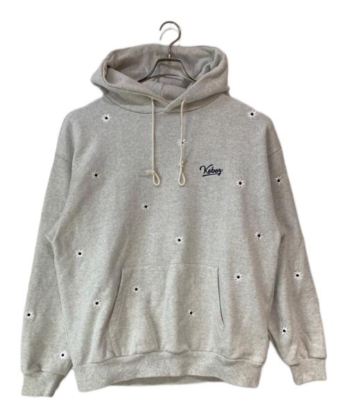 KEBOZ（ケボズ）KEBOZ (ケボズ) FREAK'S STORE (フリークスストア) nick gear (ニックギア) コラボパーカー グレー サイズ:XLの古着・服飾アイテム