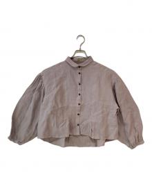 Samansa Mos2（サマンサモスモス）の古着「立川店限定 リネンシームラインフリルブラウス」｜パープル