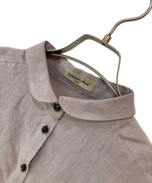 Samansa Mos2（サマンサモスモス）Samansa Mos2 (サマンサモスモス) 立川店限定 リネンシームラインフリルブラウス パープル サイズ:Fの古着・服飾アイテム