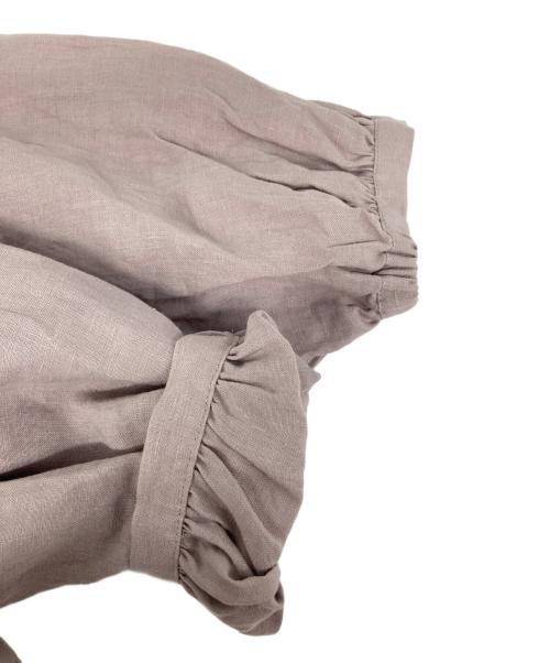 Samansa Mos2（サマンサモスモス）Samansa Mos2 (サマンサモスモス) 立川店限定 リネンシームラインフリルブラウス パープル サイズ:Fの古着・服飾アイテム