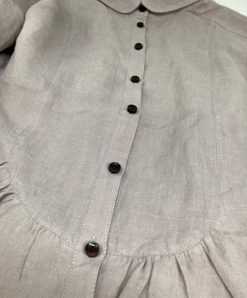 Samansa Mos2（サマンサモスモス）Samansa Mos2 (サマンサモスモス) 立川店限定 リネンシームラインフリルブラウス パープル サイズ:Fの古着・服飾アイテム