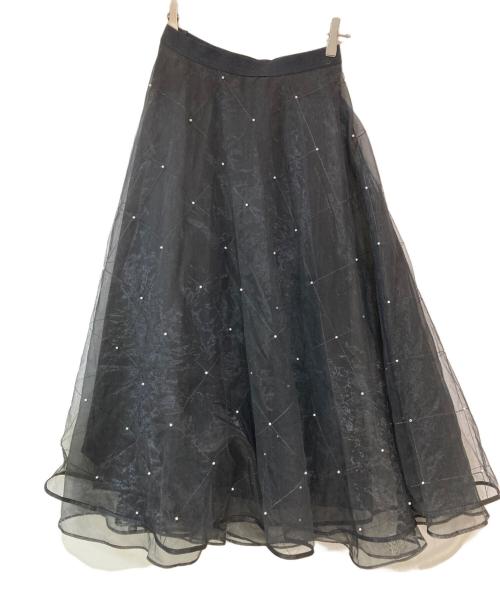 CELFORD（セルフォード）CELFORD (セルフォード) バリエチュールフレアスカート ブラック サイズ:38の古着・服飾アイテム