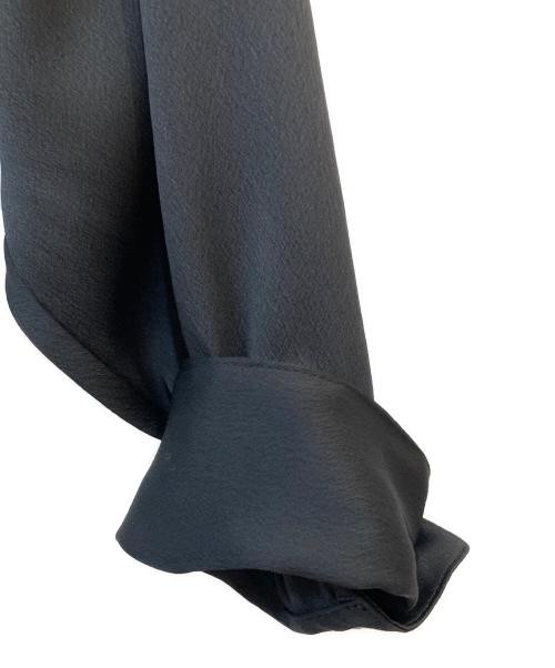 anuans（アニュアンス）anuans (アニュアンス) ボウタイドレープワンピース ブラック サイズ:Mの古着・服飾アイテム