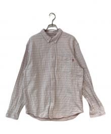 SUPREME（シュプリーム）の古着「20SS Jacquard Logos Denim Shirt / ジャガードロゴデニムシャツ」｜ピンク