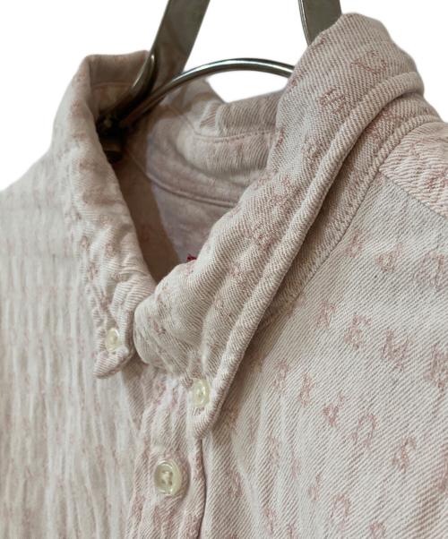 SUPREME（シュプリーム）SUPREME (シュプリーム) 20SS Jacquard Logos Denim Shirt / ジャガードロゴデニムシャツ ピンク サイズ:Lの古着・服飾アイテム